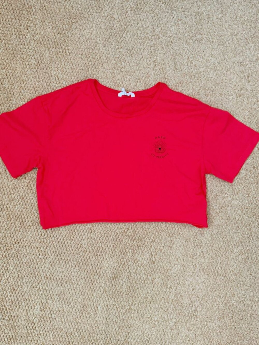 Defrost Red Graphic Cropped T-Shirt Size Large